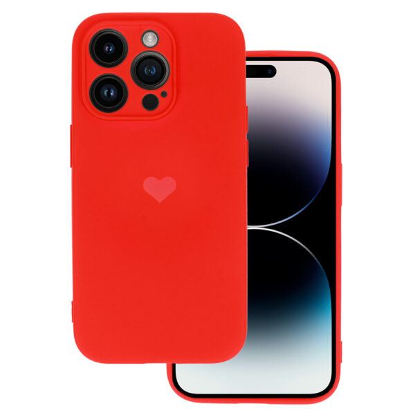 Vennus Silicone Heart Case do Iphone 12 Pro wzór 1 czerwony