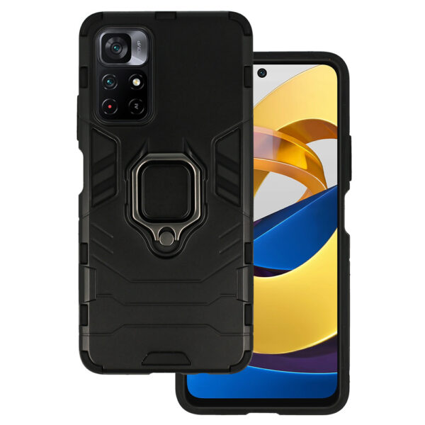 Ring Armor Case do Xiaomi Poco M4 Pro 5G Czarny