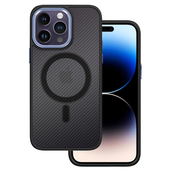 Tel Protect Magnetic Carbon Case do Iphone 12/12 Pro Czarno-fioletowy