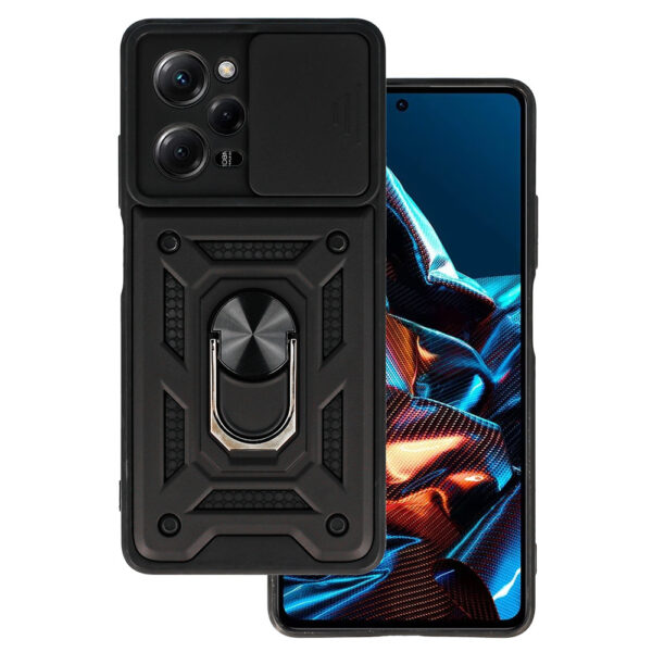 Slide Camera Armor Case do Xiaomi Redmi Note 12 Pro 5G/Poco X5 Pro Czarny