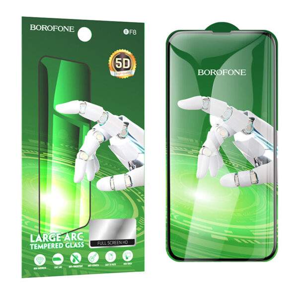 Borofone Hartowane szkło BF8 Diamond Armor Full Screen 5D Large Arc do Iphone 15 Plus - 10 sztuk