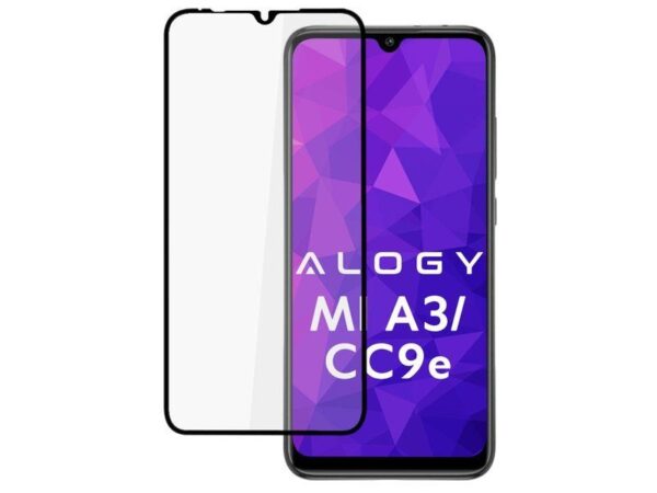 Szkło Alogy Full Glue case friendly do Xiaomi Mi A3/ CC9e Czarne