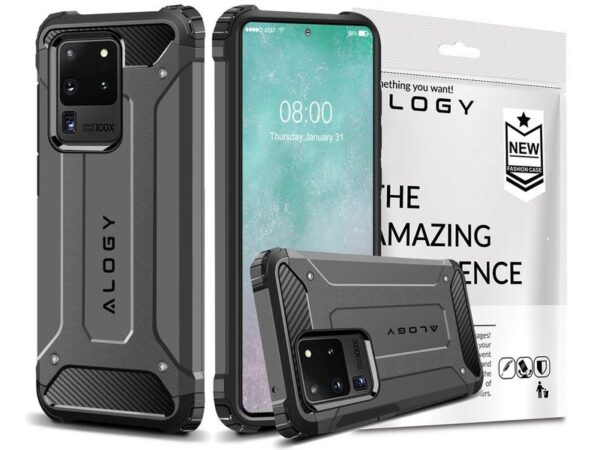 Etui Alogy Hard Armor do Samsung Galaxy S20 Ultra szare - obrazek 7