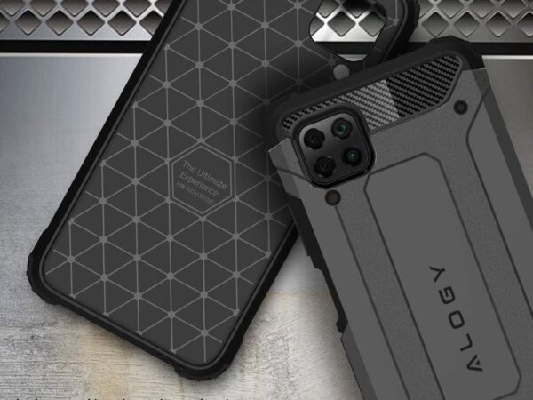 Etui Alogy Hard Armor do Huawei P40 Lite/ Nova 6 SE szare - obrazek 2