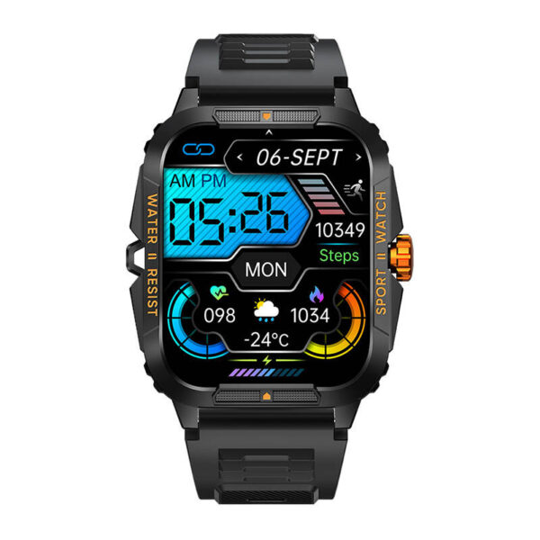 Smartwatch Colmi P76 (czarno- pomarańczowy) - obrazek 2