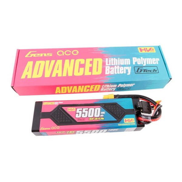 Akumulator Gens ace Advanced 5500mAh 7.6V 100C 2S1P HardCase Lipo z konektorem XT60 - obrazek 5