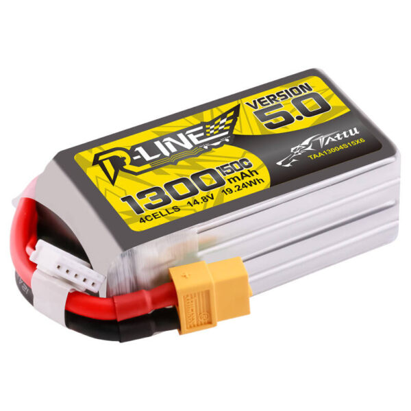 Akumulator Tattu R-Line Version 5.0 1300mAh 14.8V 150C 4S1P Lipo z konektorem XT60 Plug - obrazek 2