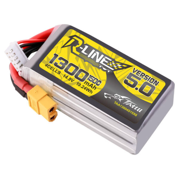 Akumulator Tattu R-Line Version 5.0 1300mAh 14.8V 150C 4S1P Lipo z konektorem XT60 Plug - obrazek 3