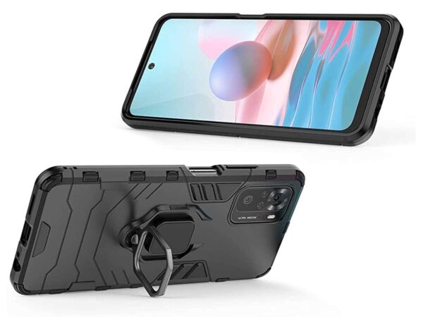 Etui Alogy Stand Ring Armor do Xiaomi Redmi Note 10/10s czarne - obrazek 4