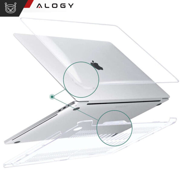 Etui Alogy Hard Case do Apple MacBook Air 13 2021 2020 M1 2019 2018 A2337 A2179 A1932 Przezroczyste - obrazek 2