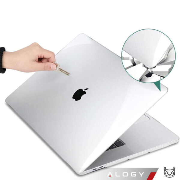 Etui Alogy Hard Case do Apple MacBook Air 13 2021 2020 M1 2019 2018 A2337 A2179 A1932 Przezroczyste - obrazek 5