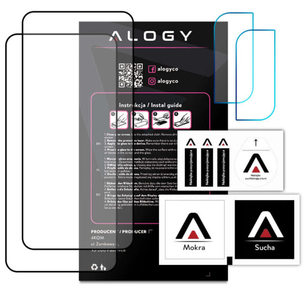 2x Szkło Alogy Full Glue FC + 2x Szkło na obiektyw kamerę do Samsung Galaxy S22 Plus - obrazek 5