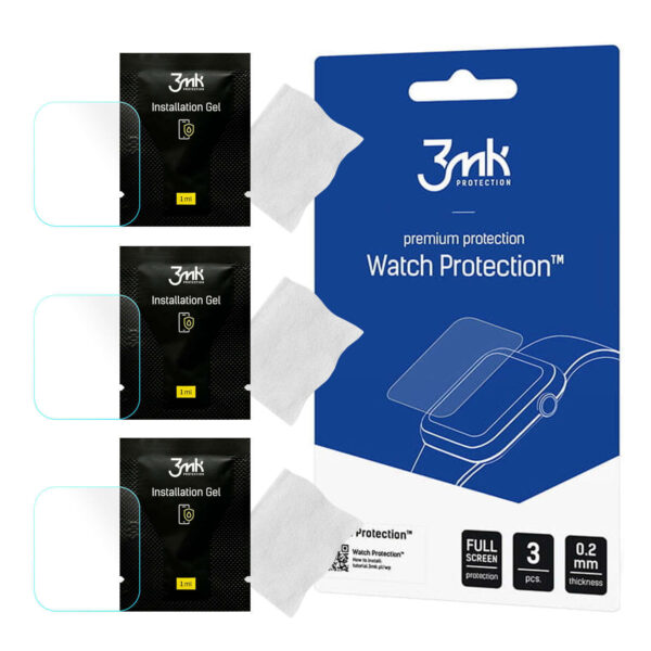 3x Folia Hydrożelowa do Apple Watch 9 41mm 3mk ARC ochronna na ekran Hybrydowa ŻEL Watch Protection™ - obrazek 6