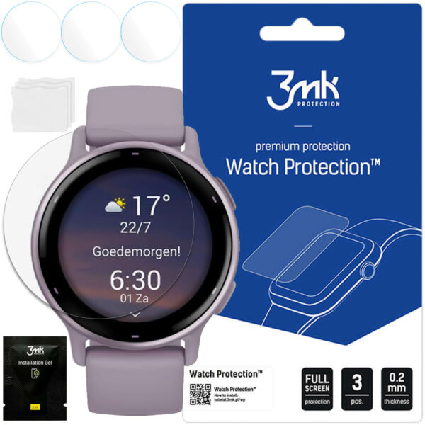 3x Folia Hydrożelowa do Garmin Vivoactive 5 3mk ARC ochronna na ekran Hybrydowa ŻEL Watch Protection™ - obrazek 10