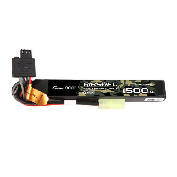 Akumulator Gens ace G-Tech 25C 1500mAh 2S1P 7.4V Airsoft Gun z konektorem mini Tamiya Plug - obrazek 2