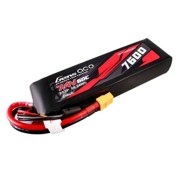 Akumulator Gens ace G-Tech 7600mAh 7.4V 60C 2S2P Lipo Battery PC mat - obrazek 2