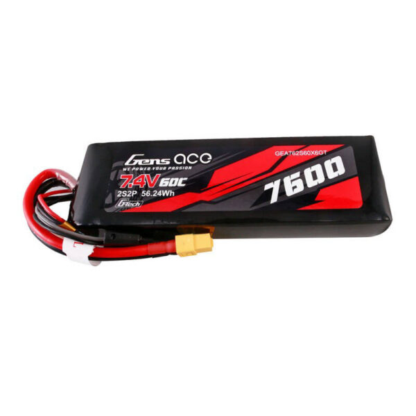 Akumulator Gens ace G-Tech 7600mAh 7.4V 60C 2S2P Lipo Battery PC mat - obrazek 3