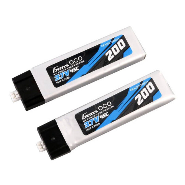 Akumulator Gens ace 200mAh 3.7V 45C 1S1P Lipo  (2 szt.)