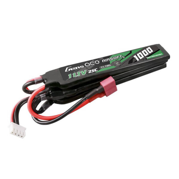 Akumulator Gens ace 25C 1000mAh 3S1P 11.1V Nunchuck 3X Airsoft Gun Lipo z konektorem T Plug - obrazek 2