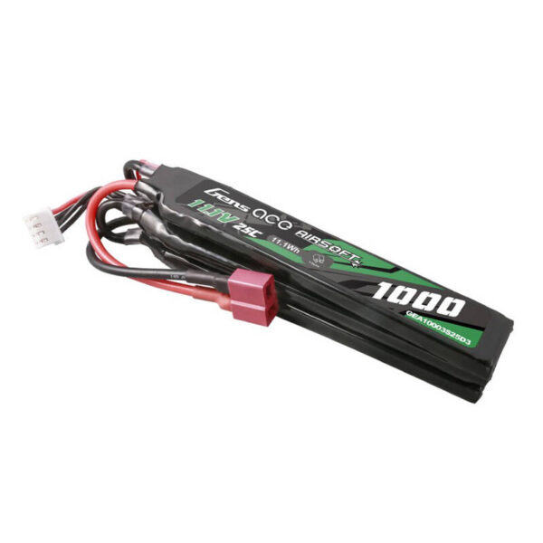 Akumulator Gens ace 25C 1000mAh 3S1P 11.1V Nunchuck 3X Airsoft Gun Lipo z konektorem T Plug - obrazek 4