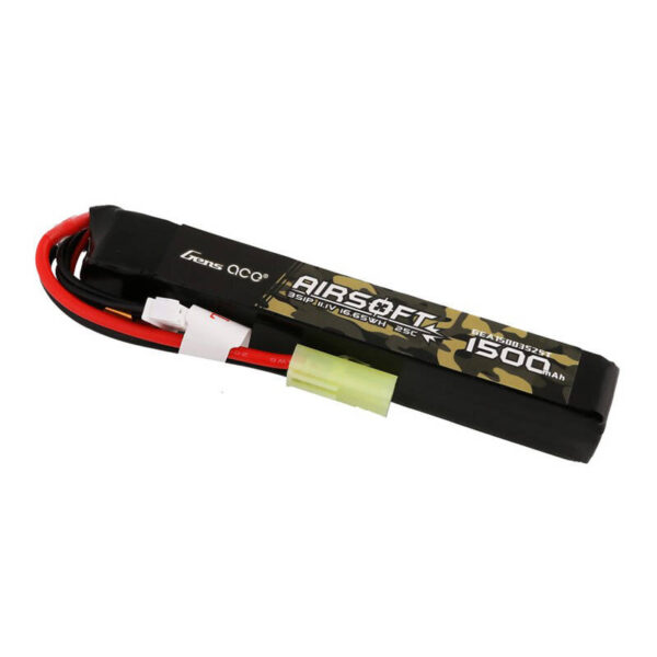 Akumulator Gens ace 25C 1500mAh 3S1P 11.1V Airsoft Gun Lipo z konektorem mini Tamiya Plug - obrazek 5