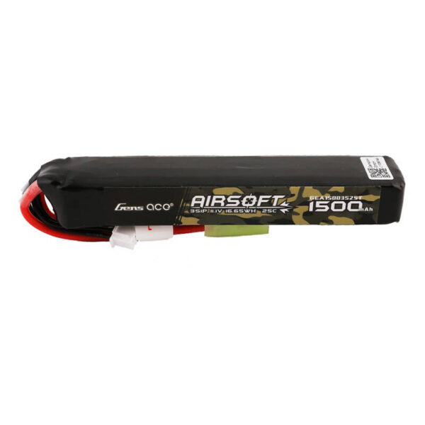 Akumulator Gens ace 25C 1500mAh 3S1P 11.1V Airsoft Gun Lipo z konektorem mini Tamiya Plug - obrazek 4