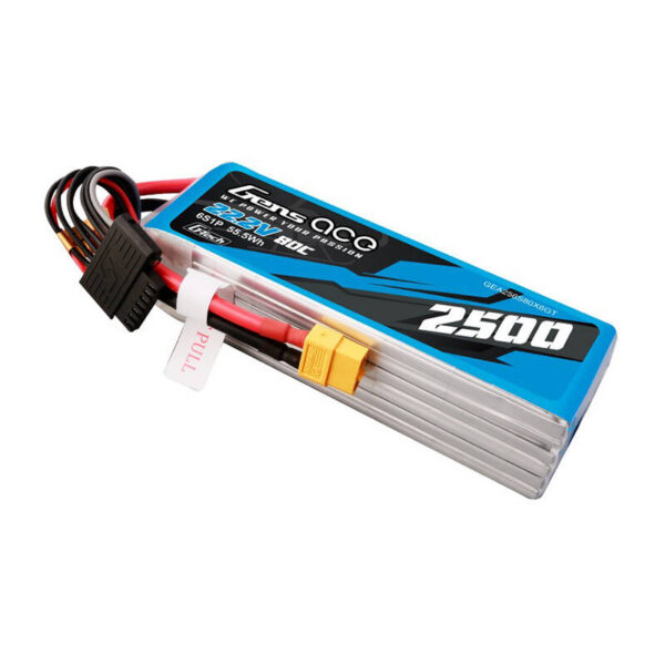 Akumulator Gens ace G-Tech 2500mAh 22.2V 80C 6S1P Lipo z konektorem XT60 plug - obrazek 3