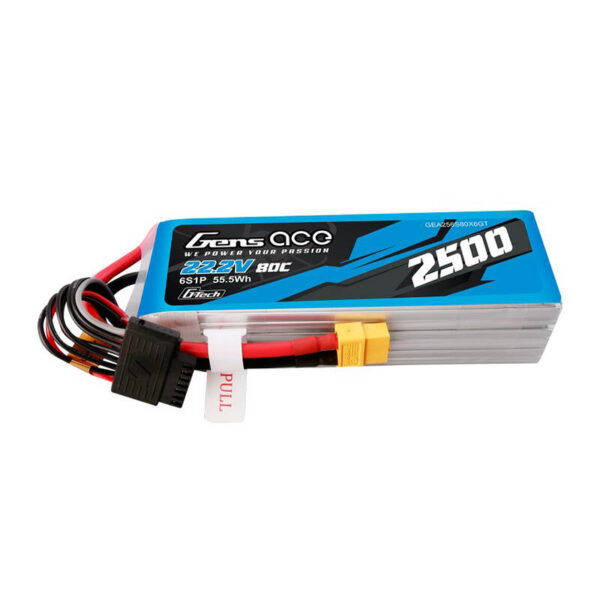 Akumulator Gens ace G-Tech 2500mAh 22.2V 80C 6S1P Lipo z konektorem XT60 plug - obrazek 2