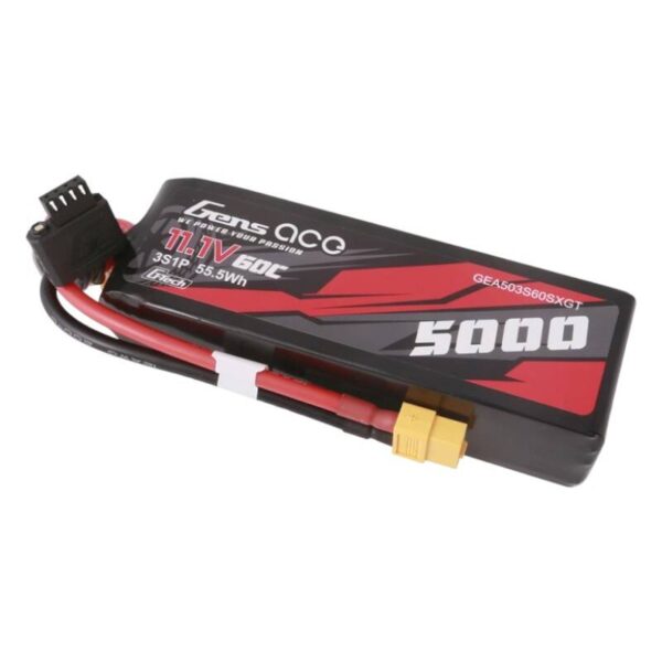 Akumulator Gens ace G-Tech 5000mAh 11.1V 60C 3S1P Short-Size Lipo z konektorem XT60 Plug - obrazek 3