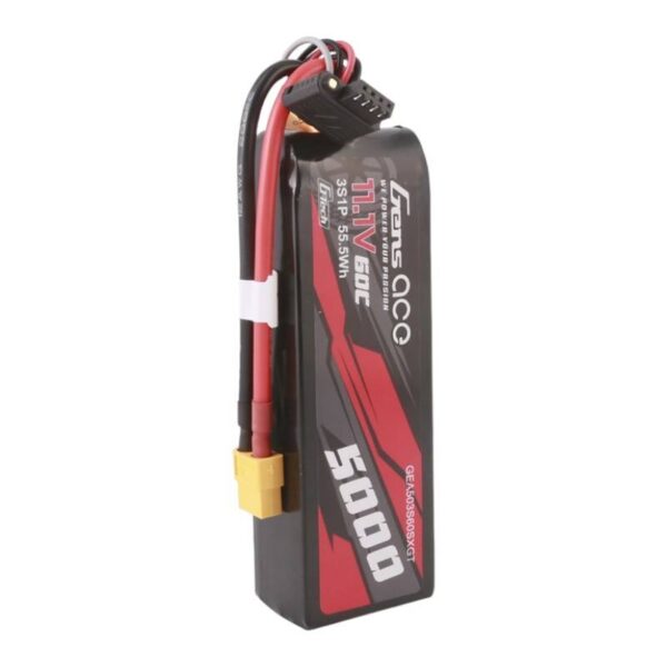 Akumulator Gens ace G-Tech 5000mAh 11.1V 60C 3S1P Short-Size Lipo z konektorem XT60 Plug - obrazek 4