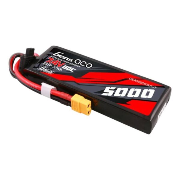 Akumulator Gens ace G-Tech 5000mAh 7.4V 60C 2S1P Lipo PC z konektorem XT60 Plug - obrazek 3