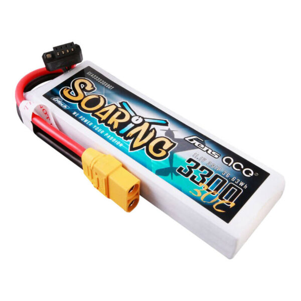 Akumulator Gens ace G-Tech Soaring 3300mAh 11.1V 30C 3S1P Lipo z konektorem XT90 plug - obrazek 2