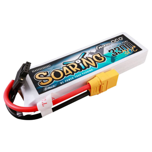 Akumulator Gens ace G-Tech Soaring 3300mAh 11.1V 30C 3S1P Lipo z konektorem XT90 plug - obrazek 3