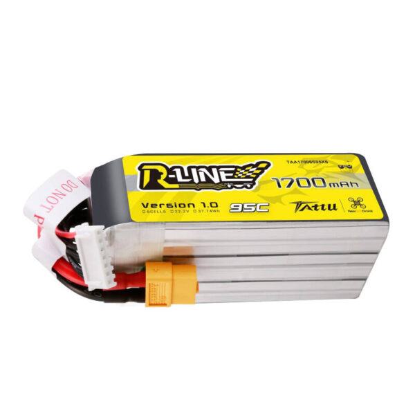 Akumulator Tattu R-Line 22.2V 1700mAh 6S 95C Lipo z konektorem XT60 Plug - obrazek 2