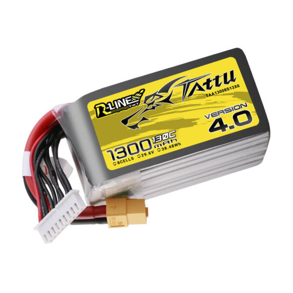 Akumulator Tattu R-Line Version 4.0 1300mAh 29.6V 130C 8S1P Lipo z konektorem XT60 Plug - obrazek 2