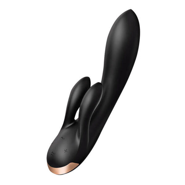 Wibrator wielofunkcyjny Satisfyer Double Flex z aplikacją (czarny) - obrazek 2