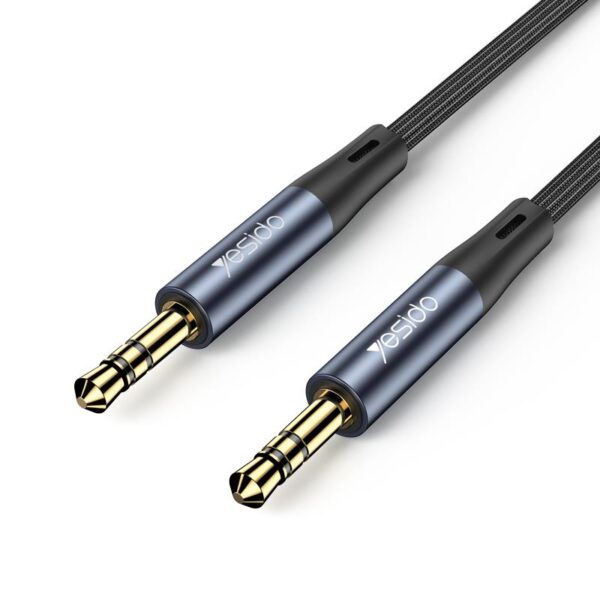 Yesido Kabel Audio YAU39 3.5mm Aux Male - 3.5mm Aux Male, 1m, BLACK / CZARNY