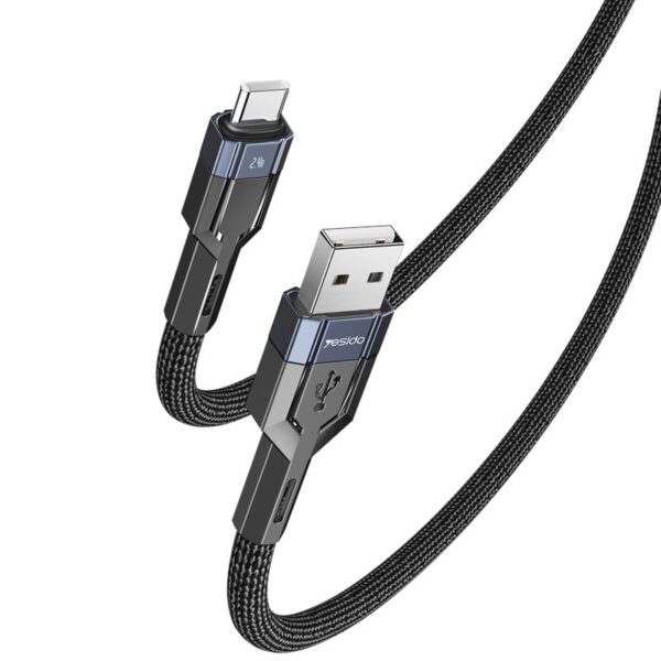 Yesido Kabel CA106 18W USB-Type-C 1.2m 2A, BLACK / CZARNY