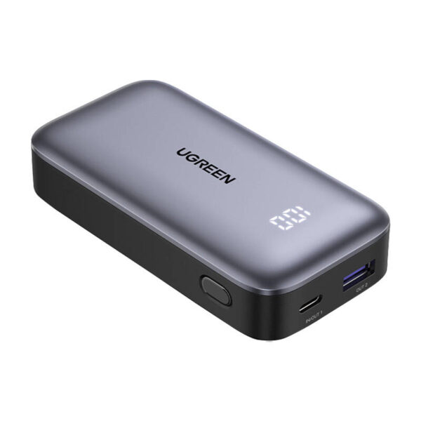 Powerbank 10000mAh Ugreen Nexode PB502, USB + USB-C, 30W PD (czarny) - obrazek 2