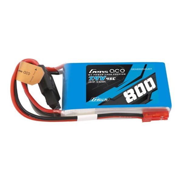 Akumulator Gens ace G-Tech Lipo 800mah 7,4V 45C 2S1P Lipo Battery - obrazek 3