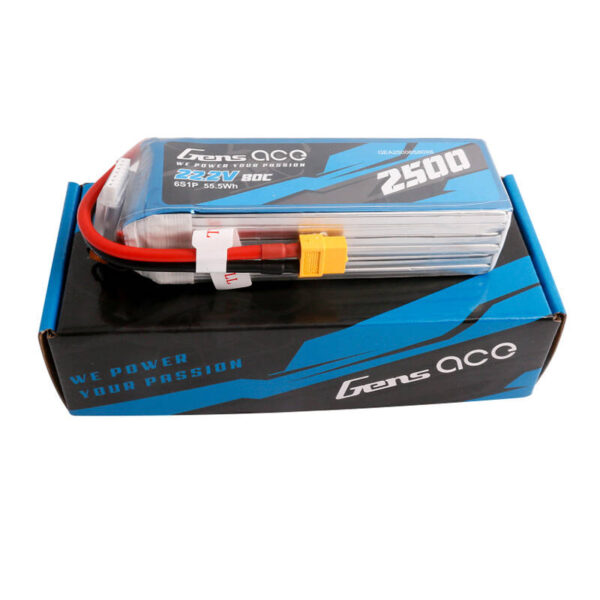 Akumulator Gens ace 2500mAh 22.2V 80C 6S1P Lipo z konektorem XT60 plug - obrazek 4