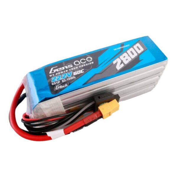 Akumulator Gens ace G-Tech 2800mAh 22.2V 60C 6S1P Lipo z konektorem XT60 plug - obrazek 2