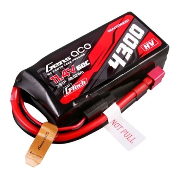 Akumulator Gens ace G-Tech 4300mAh 3S1P 11.4V 60C Lipo z konektorem T-plug - obrazek 2