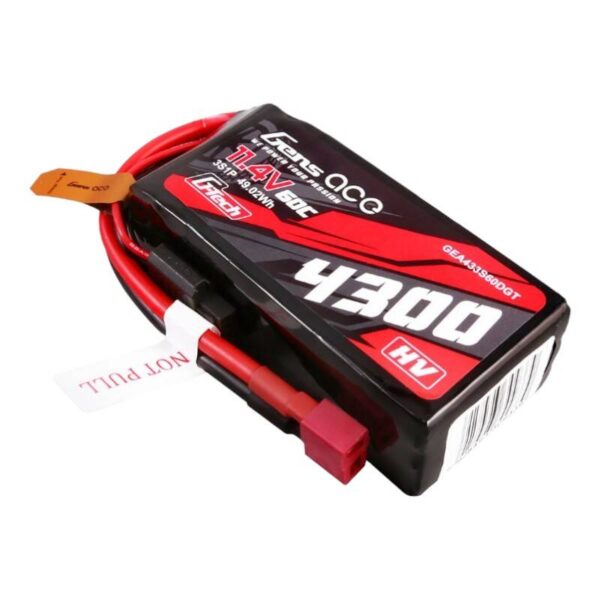 Akumulator Gens ace G-Tech 4300mAh 3S1P 11.4V 60C Lipo z konektorem T-plug - obrazek 3