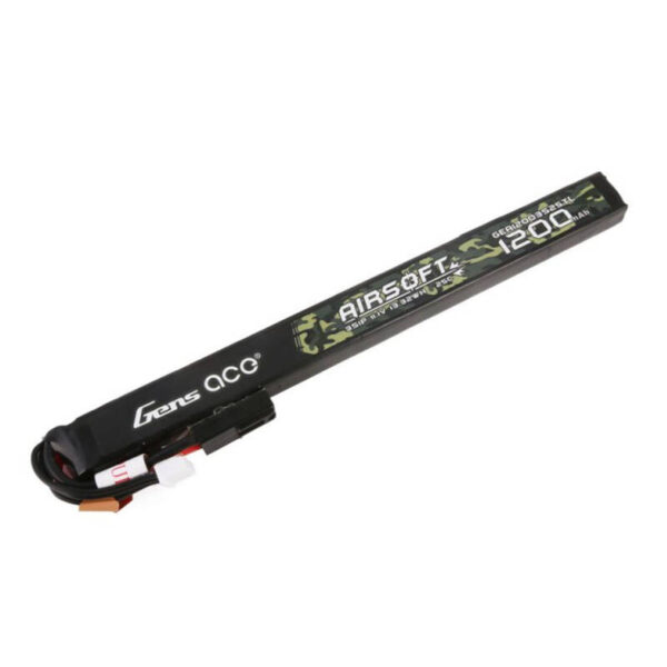 Akumulator Gens ace 25C 1200mAh 3S1P 11.1V Airsoft Gun Lipo z konektorem mini Tamiya Long size - obrazek 2