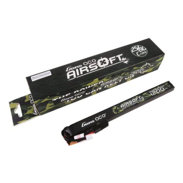 Akumulator Gens ace 25C 1200mAh 3S1P 11.1V Airsoft Gun Lipo z konektorem mini Tamiya Long size - obrazek 4