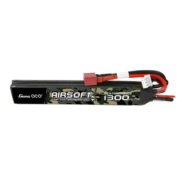 Akumulator Gens ace 25C 1300mAh 2S1P 7.4V Saddle Airsoft Gun Lipo z konektorem T - obrazek 3