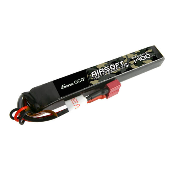 Akumulator Gens ace 25C 1400mAh 2S1P 7.4V Airsoft Gun Lipo z konektorem T - obrazek 4