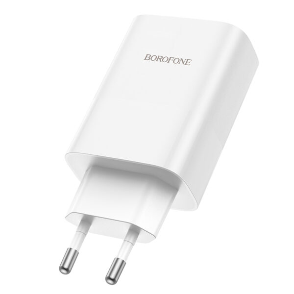 Borofone Ładowarka sieciowa BN10 Sunlight - USB + Typ C - QC 3.0 PD 65W biała - obrazek 6