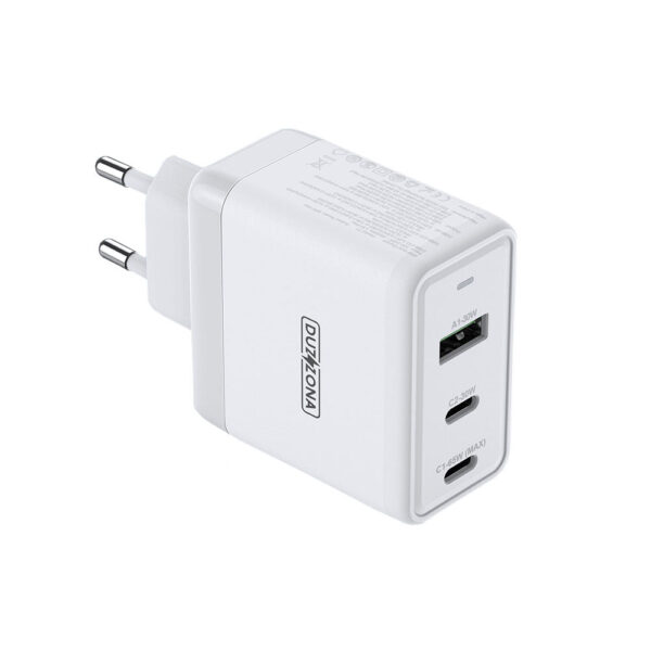 Dux Ducis Duzzona ładowarka sieciowa T1 GaN - USB + 2xTyp C - PD 65W biała